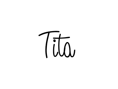 You should practise on your own different ways (Angelique-Rose-font-FFP) to write your name (Tita) in signature. don't let someone else do it for you. Tita signature style 5 images and pictures png