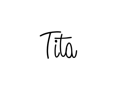 You should practise on your own different ways (Angelique-Rose-font-FFP) to write your name (Tita) in signature. don't let someone else do it for you. Tita signature style 5 images and pictures png