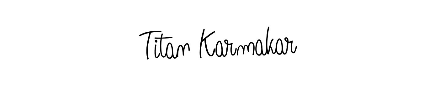 How to Draw Titan Karmakar signature style? Angelique-Rose-font-FFP is a latest design signature styles for name Titan Karmakar. Titan Karmakar signature style 5 images and pictures png
