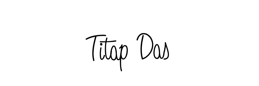 You should practise on your own different ways (Angelique-Rose-font-FFP) to write your name (Titap Das) in signature. don't let someone else do it for you. Titap Das signature style 5 images and pictures png