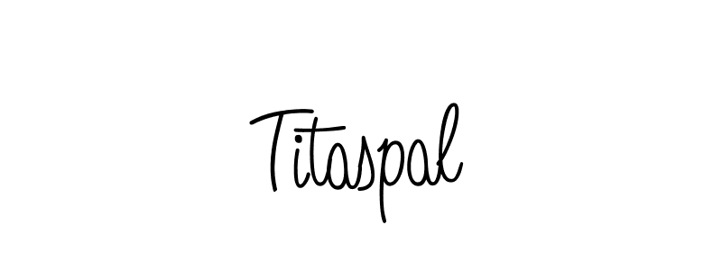 You should practise on your own different ways (Angelique-Rose-font-FFP) to write your name (Titaspal) in signature. don't let someone else do it for you. Titaspal signature style 5 images and pictures png