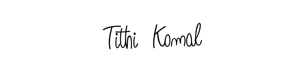 Make a short Tithi  Komal signature style. Manage your documents anywhere anytime using Angelique-Rose-font-FFP. Create and add eSignatures, submit forms, share and send files easily. Tithi  Komal signature style 5 images and pictures png