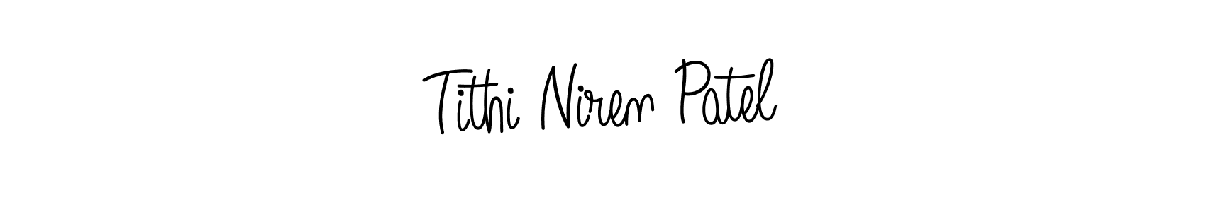 This is the best signature style for the Tithi Niren Patel name. Also you like these signature font (Angelique-Rose-font-FFP). Mix name signature. Tithi Niren Patel signature style 5 images and pictures png