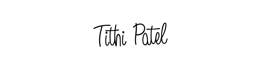 Create a beautiful signature design for name Tithi Patel. With this signature (Angelique-Rose-font-FFP) fonts, you can make a handwritten signature for free. Tithi Patel signature style 5 images and pictures png