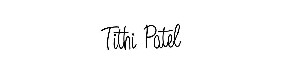 Design your own signature with our free online signature maker. With this signature software, you can create a handwritten (Angelique-Rose-font-FFP) signature for name Tithi Patel. Tithi Patel signature style 5 images and pictures png