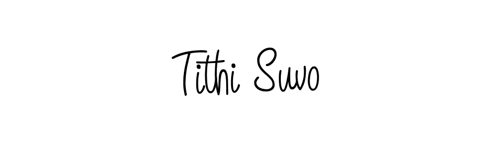 The best way (Angelique-Rose-font-FFP) to make a short signature is to pick only two or three words in your name. The name Tithi Suvo include a total of six letters. For converting this name. Tithi Suvo signature style 5 images and pictures png