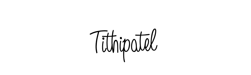 You should practise on your own different ways (Angelique-Rose-font-FFP) to write your name (Tithipatel) in signature. don't let someone else do it for you. Tithipatel signature style 5 images and pictures png