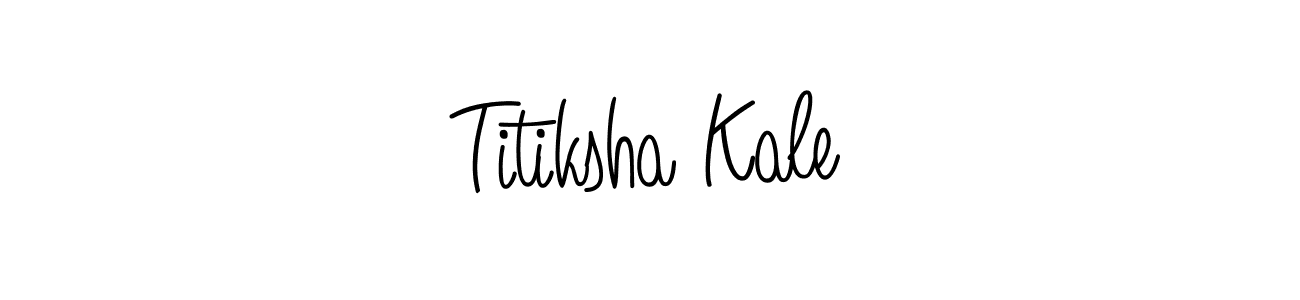 The best way (Angelique-Rose-font-FFP) to make a short signature is to pick only two or three words in your name. The name Titiksha Kale include a total of six letters. For converting this name. Titiksha Kale signature style 5 images and pictures png