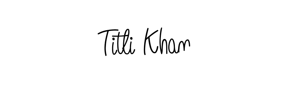 How to make Titli Khan signature? Angelique-Rose-font-FFP is a professional autograph style. Create handwritten signature for Titli Khan name. Titli Khan signature style 5 images and pictures png