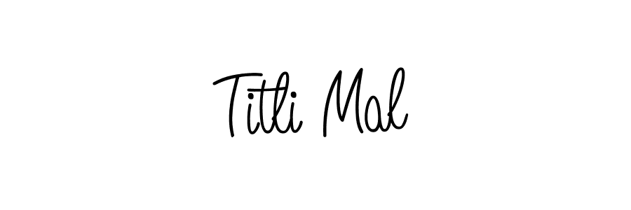 Use a signature maker to create a handwritten signature online. With this signature software, you can design (Angelique-Rose-font-FFP) your own signature for name Titli Mal. Titli Mal signature style 5 images and pictures png