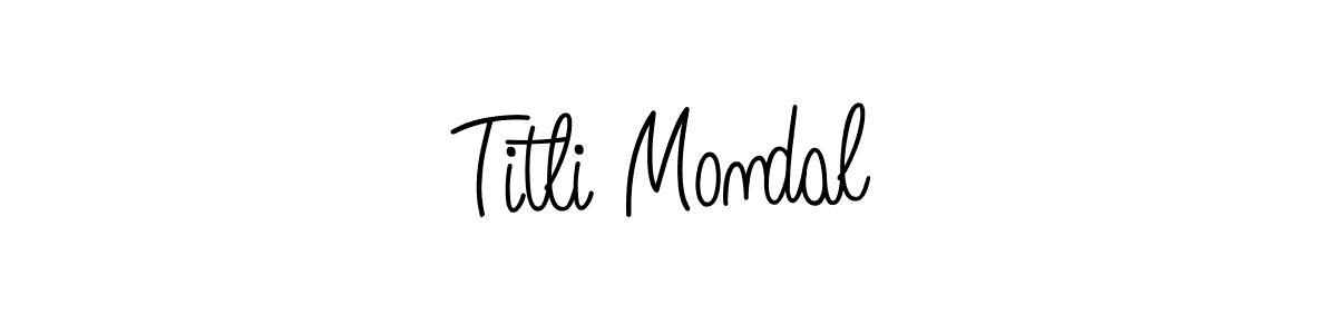 How to make Titli Mondal signature? Angelique-Rose-font-FFP is a professional autograph style. Create handwritten signature for Titli Mondal name. Titli Mondal signature style 5 images and pictures png