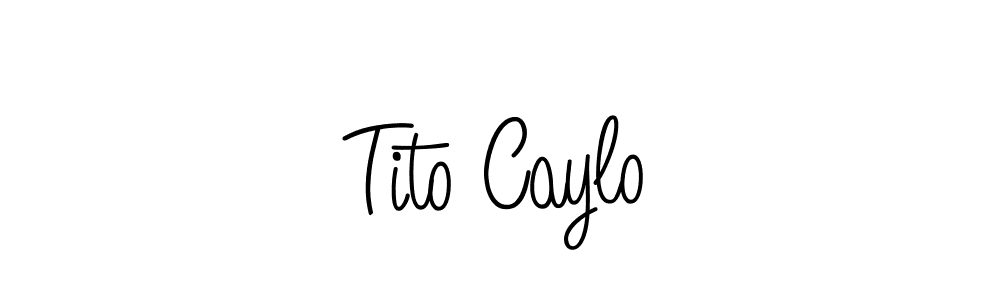 Make a beautiful signature design for name Tito Caylo. With this signature (Angelique-Rose-font-FFP) style, you can create a handwritten signature for free. Tito Caylo signature style 5 images and pictures png