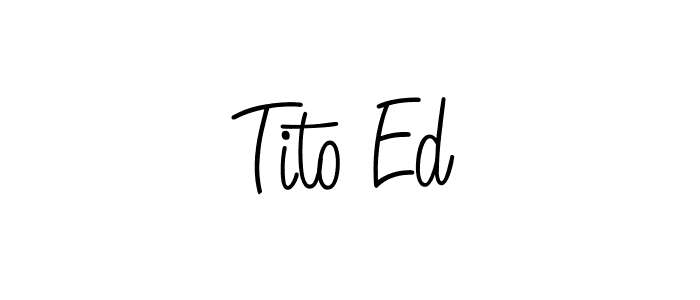 You should practise on your own different ways (Angelique-Rose-font-FFP) to write your name (Tito Ed) in signature. don't let someone else do it for you. Tito Ed signature style 5 images and pictures png