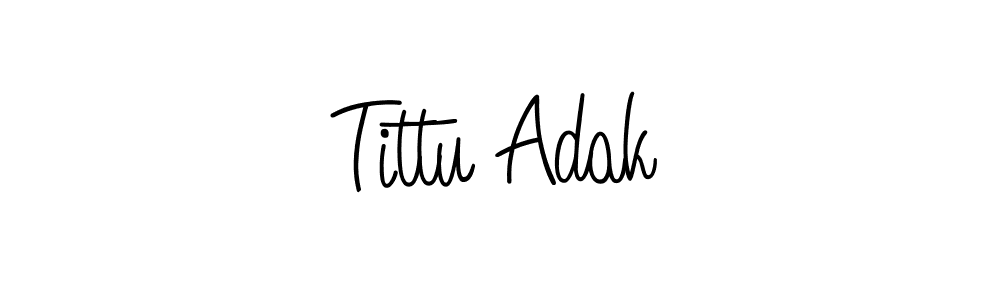 How to Draw Tittu Adak signature style? Angelique-Rose-font-FFP is a latest design signature styles for name Tittu Adak. Tittu Adak signature style 5 images and pictures png