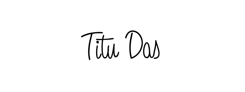 The best way (Angelique-Rose-font-FFP) to make a short signature is to pick only two or three words in your name. The name Titu Das include a total of six letters. For converting this name. Titu Das signature style 5 images and pictures png