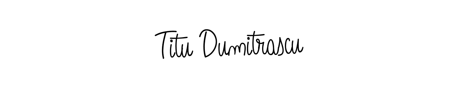 Make a beautiful signature design for name Titu Dumitrascu. With this signature (Angelique-Rose-font-FFP) style, you can create a handwritten signature for free. Titu Dumitrascu signature style 5 images and pictures png