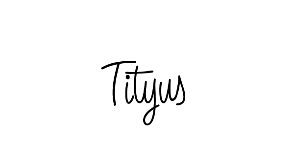 Design your own signature with our free online signature maker. With this signature software, you can create a handwritten (Angelique-Rose-font-FFP) signature for name Tityus. Tityus signature style 5 images and pictures png