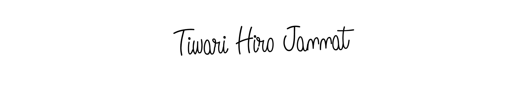 You should practise on your own different ways (Angelique-Rose-font-FFP) to write your name (Tiwari Hiro Jannat) in signature. don't let someone else do it for you. Tiwari Hiro Jannat signature style 5 images and pictures png