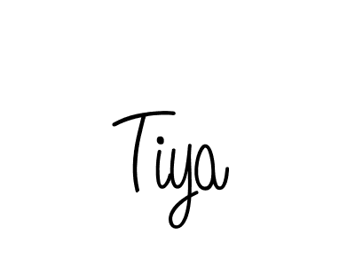 Make a beautiful signature design for name Tiya. With this signature (Angelique-Rose-font-FFP) style, you can create a handwritten signature for free. Tiya signature style 5 images and pictures png