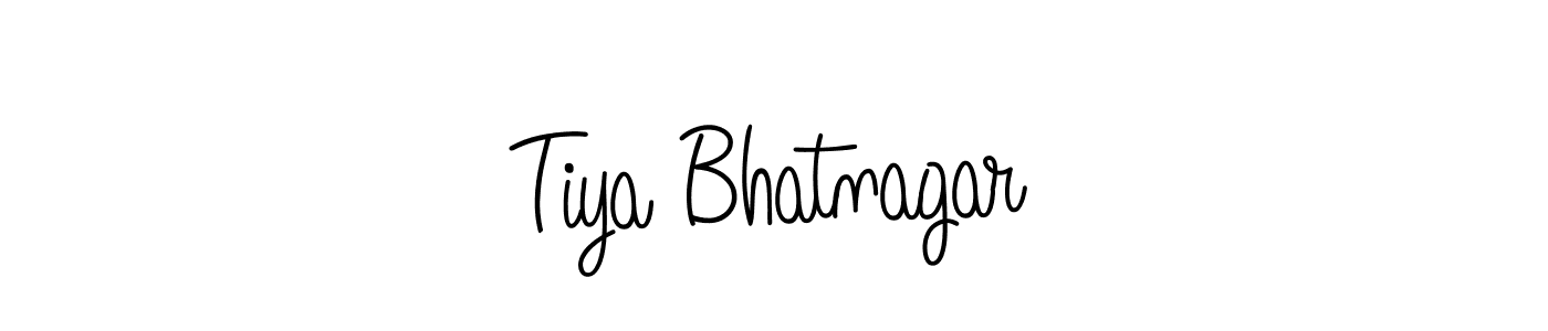 Use a signature maker to create a handwritten signature online. With this signature software, you can design (Angelique-Rose-font-FFP) your own signature for name Tiya Bhatnagar. Tiya Bhatnagar signature style 5 images and pictures png
