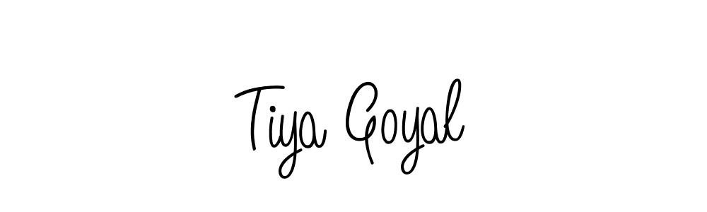 Tiya Goyal stylish signature style. Best Handwritten Sign (Angelique-Rose-font-FFP) for my name. Handwritten Signature Collection Ideas for my name Tiya Goyal. Tiya Goyal signature style 5 images and pictures png