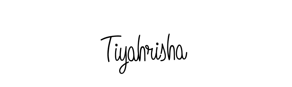 You should practise on your own different ways (Angelique-Rose-font-FFP) to write your name (Tiyahrisha) in signature. don't let someone else do it for you. Tiyahrisha signature style 5 images and pictures png