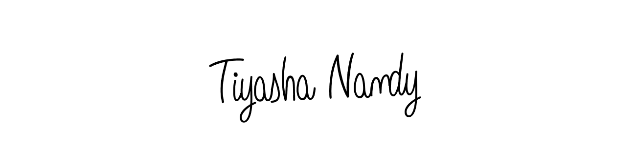 The best way (Angelique-Rose-font-FFP) to make a short signature is to pick only two or three words in your name. The name Tiyasha Nandy include a total of six letters. For converting this name. Tiyasha Nandy signature style 5 images and pictures png