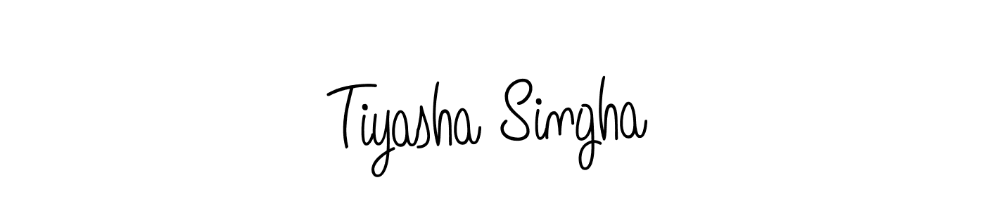 Make a beautiful signature design for name Tiyasha Singha. With this signature (Angelique-Rose-font-FFP) style, you can create a handwritten signature for free. Tiyasha Singha signature style 5 images and pictures png