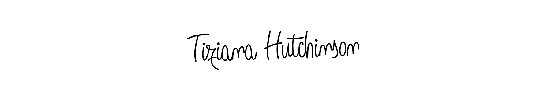 The best way (Angelique-Rose-font-FFP) to make a short signature is to pick only two or three words in your name. The name Tiziana Hutchinson include a total of six letters. For converting this name. Tiziana Hutchinson signature style 5 images and pictures png