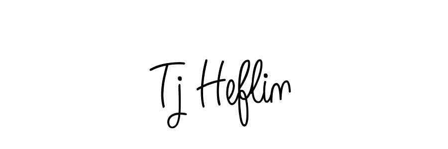 Tj Heflin stylish signature style. Best Handwritten Sign (Angelique-Rose-font-FFP) for my name. Handwritten Signature Collection Ideas for my name Tj Heflin. Tj Heflin signature style 5 images and pictures png