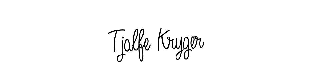 You should practise on your own different ways (Angelique-Rose-font-FFP) to write your name (Tjalfe Kryger) in signature. don't let someone else do it for you. Tjalfe Kryger signature style 5 images and pictures png