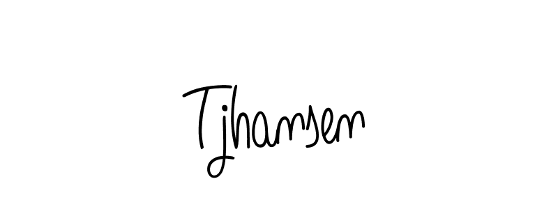 You should practise on your own different ways (Angelique-Rose-font-FFP) to write your name (Tjhansen) in signature. don't let someone else do it for you. Tjhansen signature style 5 images and pictures png