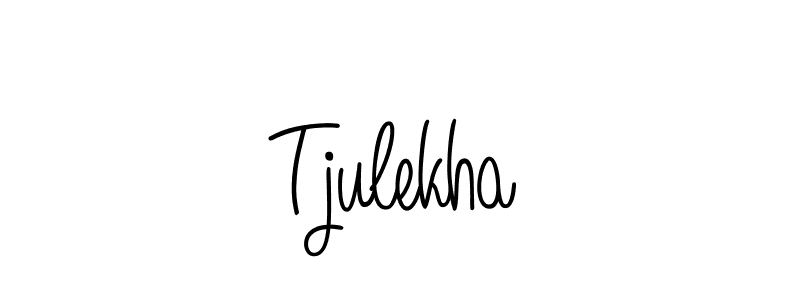 Tjulekha stylish signature style. Best Handwritten Sign (Angelique-Rose-font-FFP) for my name. Handwritten Signature Collection Ideas for my name Tjulekha. Tjulekha signature style 5 images and pictures png