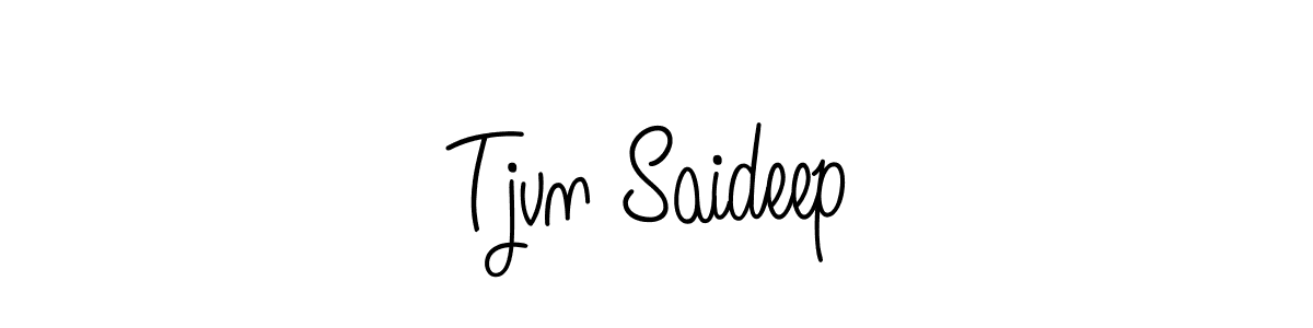 You can use this online signature creator to create a handwritten signature for the name Tjvn Saideep. This is the best online autograph maker. Tjvn Saideep signature style 5 images and pictures png