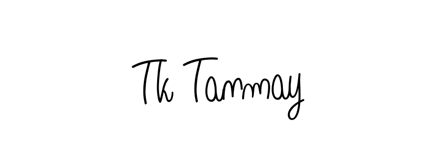 Use a signature maker to create a handwritten signature online. With this signature software, you can design (Angelique-Rose-font-FFP) your own signature for name Tk Tanmay. Tk Tanmay signature style 5 images and pictures png