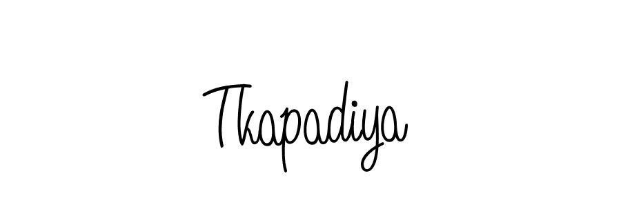 Make a beautiful signature design for name Tkapadiya. With this signature (Angelique-Rose-font-FFP) style, you can create a handwritten signature for free. Tkapadiya signature style 5 images and pictures png