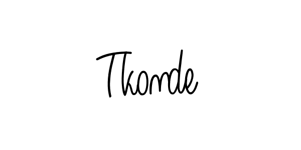 Tkonde stylish signature style. Best Handwritten Sign (Angelique-Rose-font-FFP) for my name. Handwritten Signature Collection Ideas for my name Tkonde. Tkonde signature style 5 images and pictures png