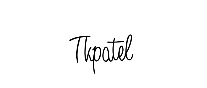 Use a signature maker to create a handwritten signature online. With this signature software, you can design (Angelique-Rose-font-FFP) your own signature for name Tkpatel. Tkpatel signature style 5 images and pictures png