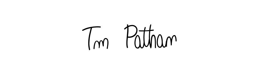 How to Draw Tm  Pathan signature style? Angelique-Rose-font-FFP is a latest design signature styles for name Tm  Pathan. Tm  Pathan signature style 5 images and pictures png