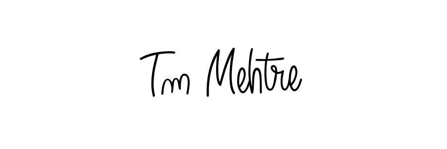 How to Draw Tm Mehtre signature style? Angelique-Rose-font-FFP is a latest design signature styles for name Tm Mehtre. Tm Mehtre signature style 5 images and pictures png