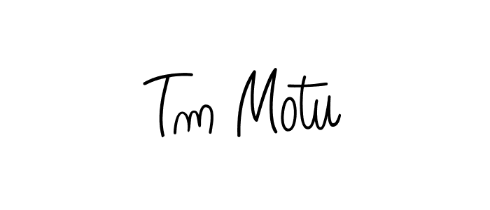 How to Draw Tm Motu signature style? Angelique-Rose-font-FFP is a latest design signature styles for name Tm Motu. Tm Motu signature style 5 images and pictures png