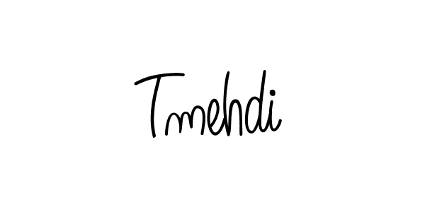 Use a signature maker to create a handwritten signature online. With this signature software, you can design (Angelique-Rose-font-FFP) your own signature for name Tmehdi. Tmehdi signature style 5 images and pictures png