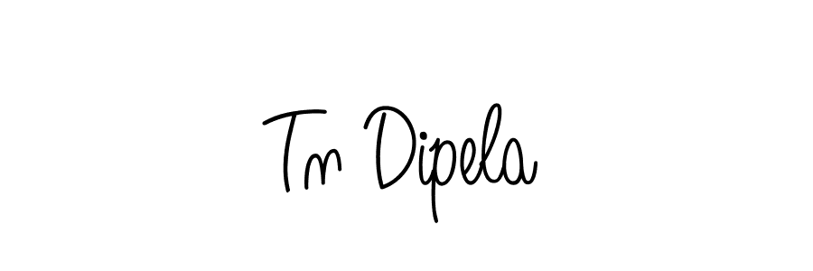 Make a beautiful signature design for name Tn Dipela. With this signature (Angelique-Rose-font-FFP) style, you can create a handwritten signature for free. Tn Dipela signature style 5 images and pictures png