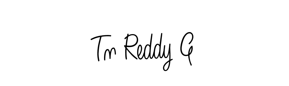 The best way (Angelique-Rose-font-FFP) to make a short signature is to pick only two or three words in your name. The name Tn Reddy G include a total of six letters. For converting this name. Tn Reddy G signature style 5 images and pictures png