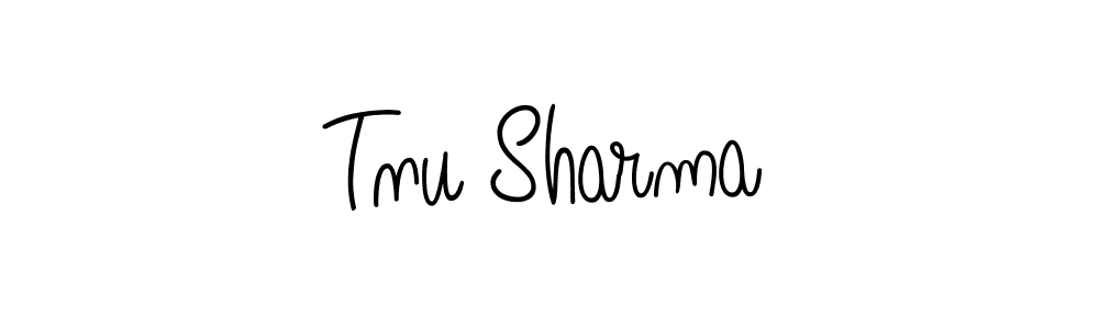 You should practise on your own different ways (Angelique-Rose-font-FFP) to write your name (Tnu Sharma) in signature. don't let someone else do it for you. Tnu Sharma signature style 5 images and pictures png