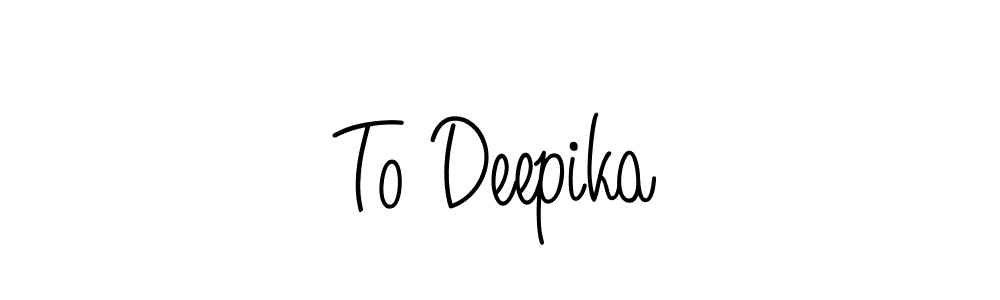 Design your own signature with our free online signature maker. With this signature software, you can create a handwritten (Angelique-Rose-font-FFP) signature for name To Deepika. To Deepika signature style 5 images and pictures png