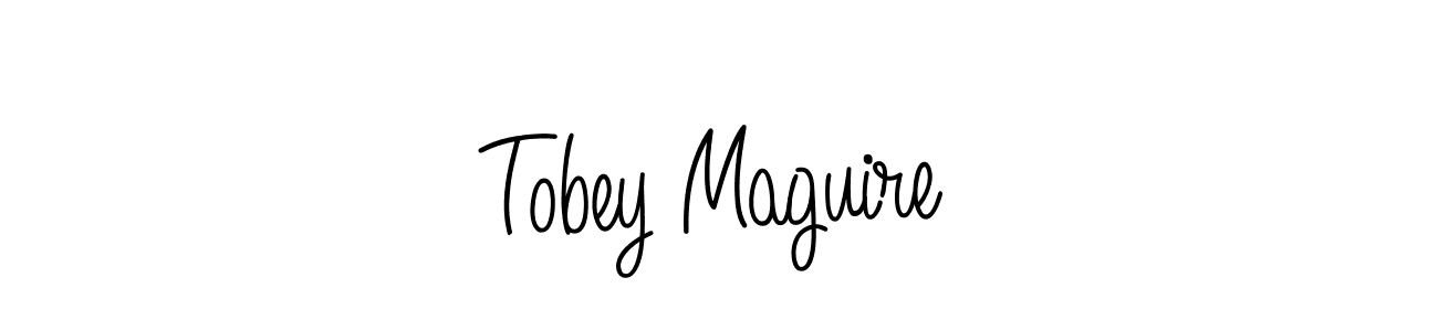 Use a signature maker to create a handwritten signature online. With this signature software, you can design (Angelique-Rose-font-FFP) your own signature for name Tobey Maguire. Tobey Maguire signature style 5 images and pictures png