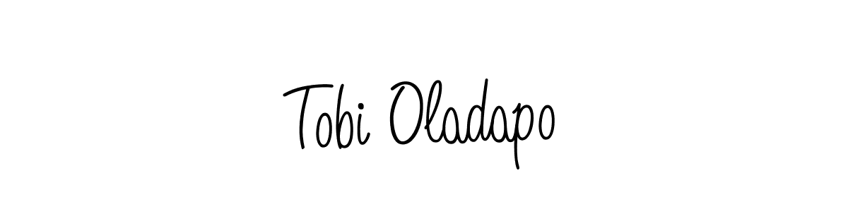 Tobi Oladapo stylish signature style. Best Handwritten Sign (Angelique-Rose-font-FFP) for my name. Handwritten Signature Collection Ideas for my name Tobi Oladapo. Tobi Oladapo signature style 5 images and pictures png