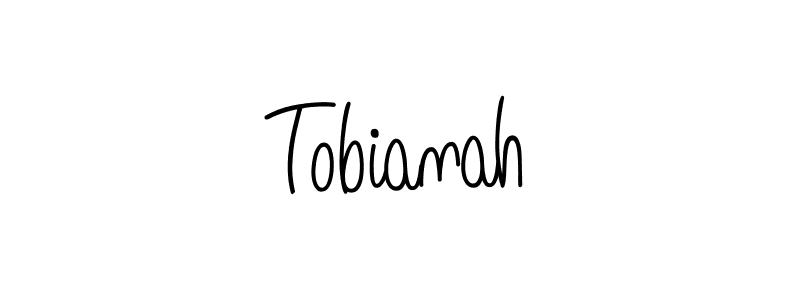 How to make Tobianah name signature. Use Angelique-Rose-font-FFP style for creating short signs online. This is the latest handwritten sign. Tobianah signature style 5 images and pictures png