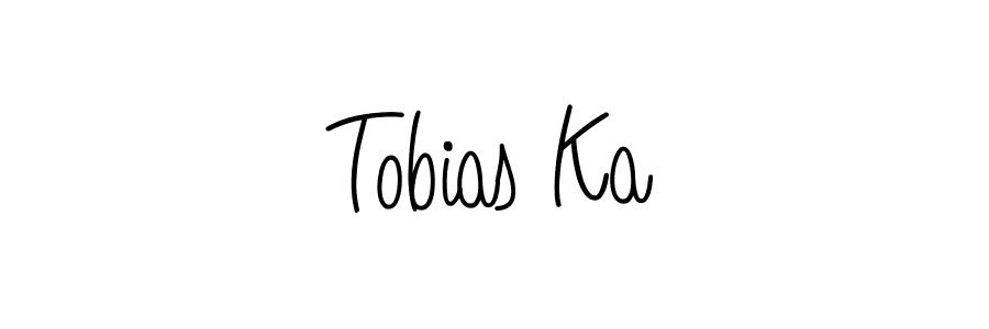 You should practise on your own different ways (Angelique-Rose-font-FFP) to write your name (Tobias Ka) in signature. don't let someone else do it for you. Tobias Ka signature style 5 images and pictures png